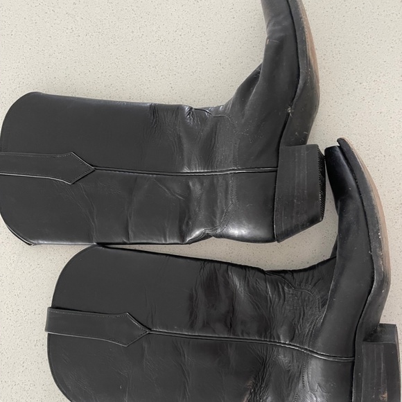 JB Hill Black Leather Custom Made Boots7.5